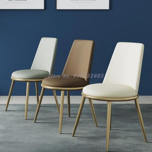 Nordic dining chair home light luxury post-modern minimalist restaurant dining table chair backrest net red makeup stool ins win