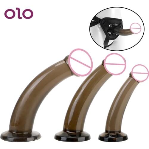 OLO Wearable Panties Anal Plug Sex Toys for Women Lesbian Realistic Penis Strapon Dildos Strong Suction Cup Female Masturbation