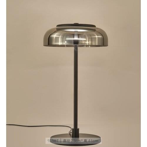 Postmodern glass table lamp villa hotel luxury living room warm study room simple atmosphere bedroom bedside lamps