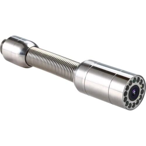 Moderate Cost 23mm Stainless Steel Endoscope Inspection Camera Head With 12pcs Adjusting LED Lights for Pipe Inspection System