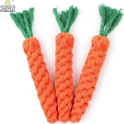 1PC 22cm Pet Supply High Quality Pet Dog Toy Carrot Shape Rope Puppy Chew Toys Teath Cleaning Outdoor Fun Training