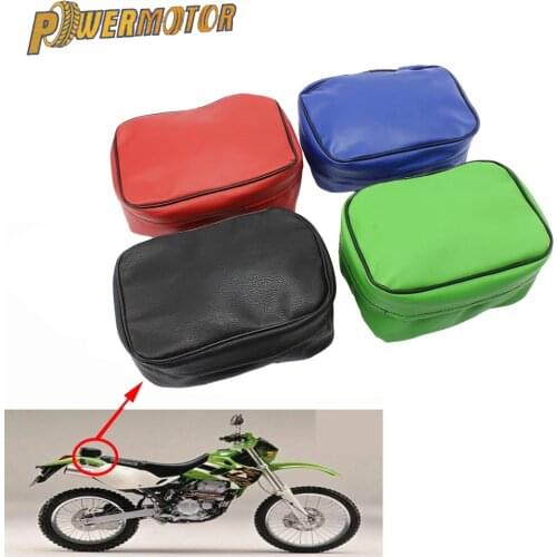 Off Road Motorcycle Rear Tool Bag Tail Kit Storage PU Leather Waterproof Durable For Honda CRF150/250 CRF450 XR250R XR350R XR600