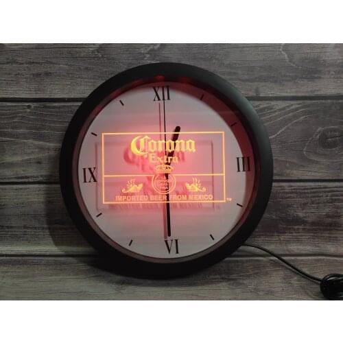 0E040 Corona Mexico Beer Bar Pub Club APP RGB 5050 LED Neon Light Signs Wall Clock