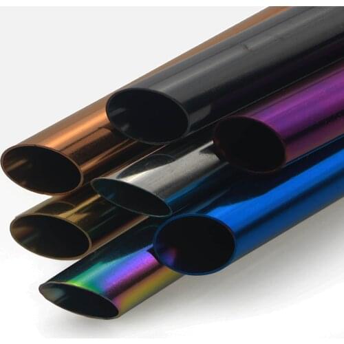 2Pcs Bubble Tea Straw 304 Stainless Steel Straw Reusable Drinking Straw Set Curved Metal Straws Bag with Brush For Juice Tea