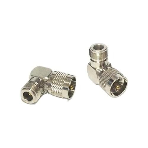 1pc NEW UHF Male Plug to N Female Jack RF Coax Adapter convertor Right Angle Nickelplated wholesale