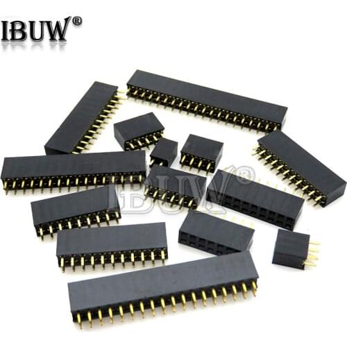 10PCS Double Row Pin Female Header Socket Pitch 2.54mm 2*2p 3PIN 4PIN 5PIN 6PIN 7PIN 8PIN 9PIN 20PIN Connector For arduino