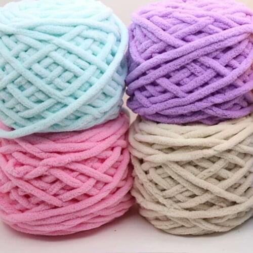 100g/ball Dye Scarf Hand-knitted Chenille Yarn and knitting Soft Milk Cotton Yarn Thick Yarn Giant Blanket DIY Crochet Hat Scarf