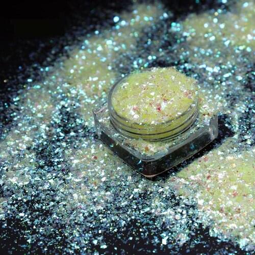 20g/Bag Holographic Nail Glitter Aurora Symphony Irregular Sequins Cellophane DIY Decorations Colorful Candy Paper Flakes VI-9D