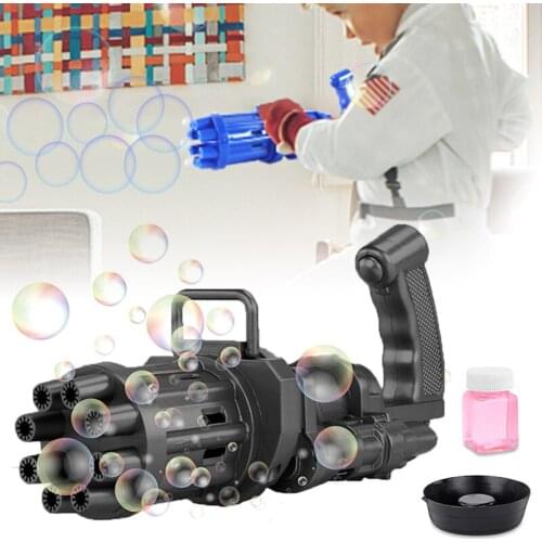 2020 Automatic Bubble Machine 8-Hole Huge Amount Bubble Maker With Sound Blower Bubble Toy for Kids Children Boys and Girls
