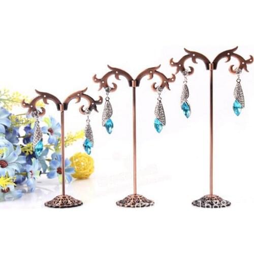 3 pcs/Set Metal Earring Holder Jewelry Stand Stainless Steel Earring Stand for Bracelet Necklace Display