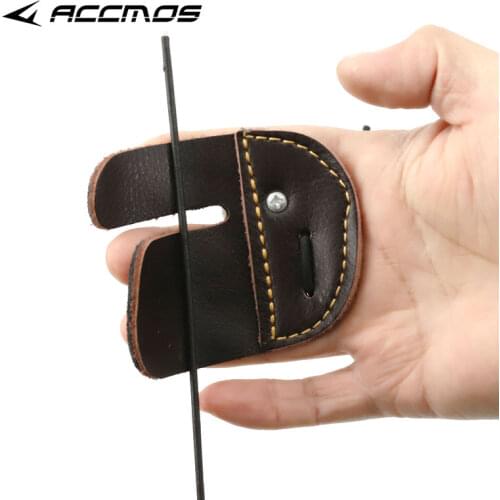 Finger Guard Archery Finger Recurve Bow Accessories Mediterranean Finger Guard Thick Leather Bow Straight Finger Guard