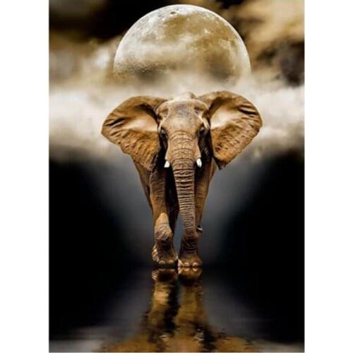 Diamond Painting Cross Stitch Animal elephant 5D Full round DIY Diamond Embroidery Home Decoration manual Christmas present