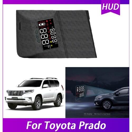 Smart Saft OBD2 Heads up Car Display For Toyota Prado OBD Car HUD Head Up Display Digital Speedometer Overspeed Warning Driving