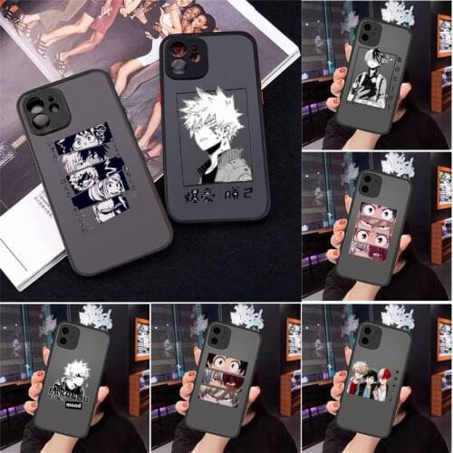 My hero academia deku bakugou Boku Phone Cases matte transparent For iphone 7 8 11 12 plus mini x xs xr pro max cover