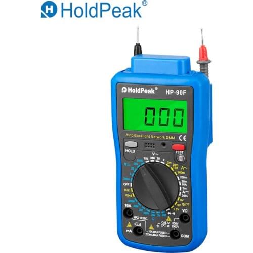 Multimetro Digital HoldPeak HP-90F Digital Network Multimeter Meter with Telephone Line and Network Cable Test