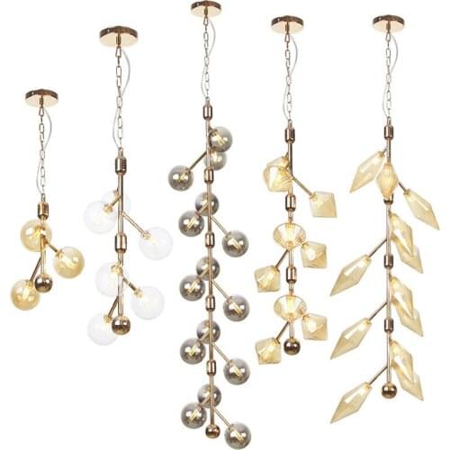 Nordic style fine new style coffee house corridor living room box living room exhibition hall decoration Chandelier