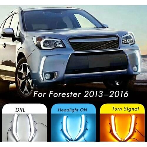 For Subaru Forester 2013-2016 LED DRL Daytime Running Lights Bumper Fog Light Driving Lamp