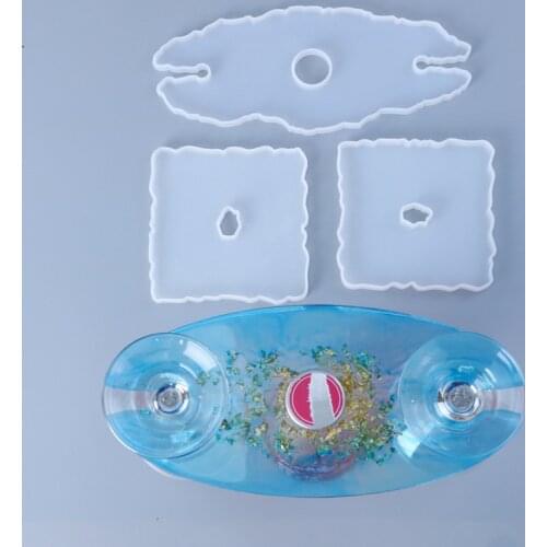 NOT AS LONG diy Epoxy Mould 5 Group Coaster Wine Rack Set Silicone Mould Mirror Resin Mould Personality Handmade Household Goods