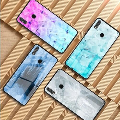 The aesthetic art of ice Tempered Glass Phone Case For Huawei P20 P30 P40 P40 Lite Pro Psmart Mate 20 30 Cover Shell