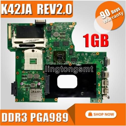 K42JA HD5730 1GB For Asus K42J A40J X42J A42J Laptop Motherboard K42JA REV 2.0 2GB memory 100% tested mainboard