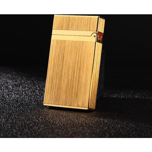Pure Copper Loud Sound Kerosene Lighter Crisp Steel Tone Electroplating Wire Drawing High-end Lighter Smoke Accessories for Weed