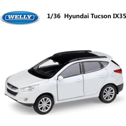 WELLY Diecast 1:36 Scale Model Car Hyundai Tucson IX35 SUV Pull Back Toy Vehicle Alloy Toy Metal Toy Car For Kid Gift Collection