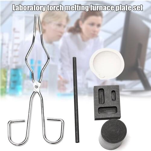 5pcs/set Crucible Dishes Stirring Rod Clamp Kit Torch Melting Chemistry Experiment Equipment Lab Supplies Corrosion Resistance