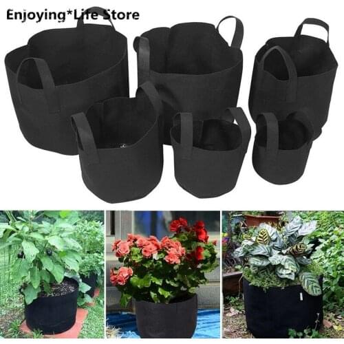 Non Woven Plant Pots Grow Bag Breathable Vegetable Grow Bag with Handles Garden Supplies Grows Culture Plant Bag