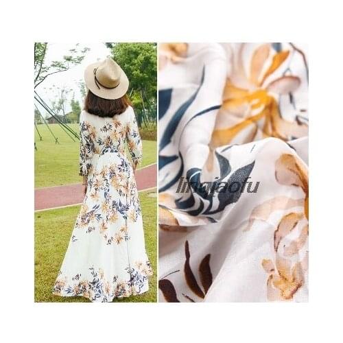 New flower print cotton fabric Handmade diy cloth fabric