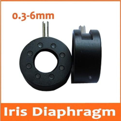 0.3-6MM Amplifying Diameter Zoom Optical Iris Diaphragm Aperture Condenser with 8 Blades for Digital Camera Microscope Adapter
