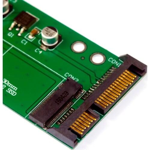 WHOLESALE 50PCS M.2 NGFF MSATA 2-in-1 Multiple Sized SSD to SATA III 3 Adapter Converter Card