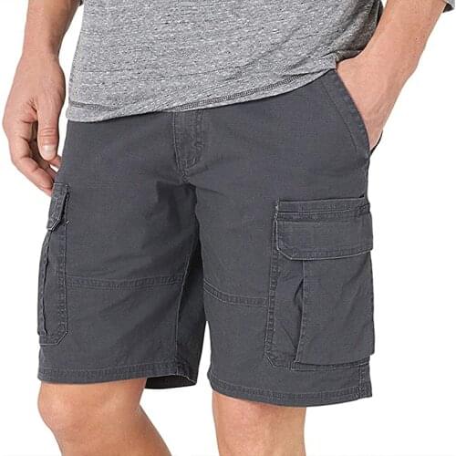 Wholesale Men Summer Cargo Shorts Men Casual Multi-Pocket Male Military Solid Short Pants Loose Work Army Camouflage Shorts Men