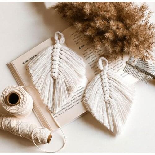 Nordic Style Macrame Placemats Cup Mat Hanging Pendent Toys Bohemia Handcrafted Ornaments Cotton Rope Braid Kid Bedroom Decor