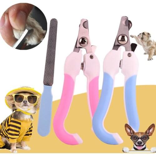 Professional Pet Nail Clippers Dogs Cat Stainless Steel Two-color Labor-Saving Nail Clippers Convenient Beauty Cleaning Supplies