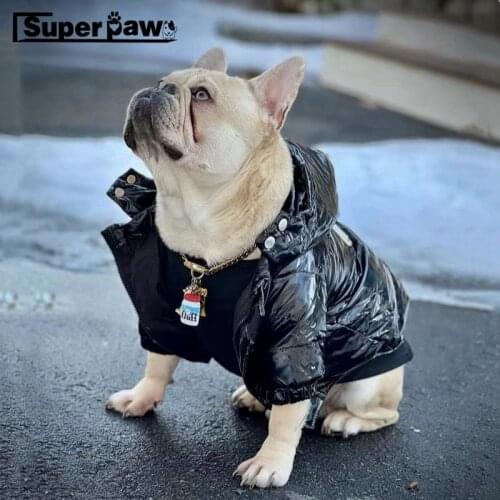 Fashion Dog Down Jacket Wear Dogs Puppy Snowsuit Winter Warm Clothing Sweater Schnauzer French Bulldog Pug Hoodie Coat YHC44