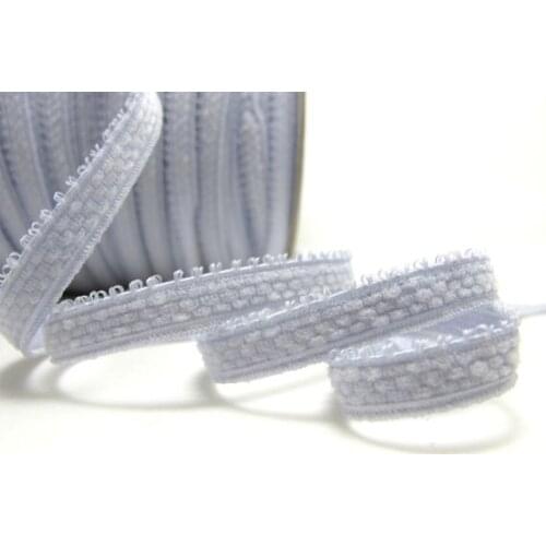 CLEARANCE|6 Yards 3/8 Inch Blue Picot Edge Decorative Pattern Lingerie Elastic|Headband Elastic|Skinny Narrow Stretch Lace