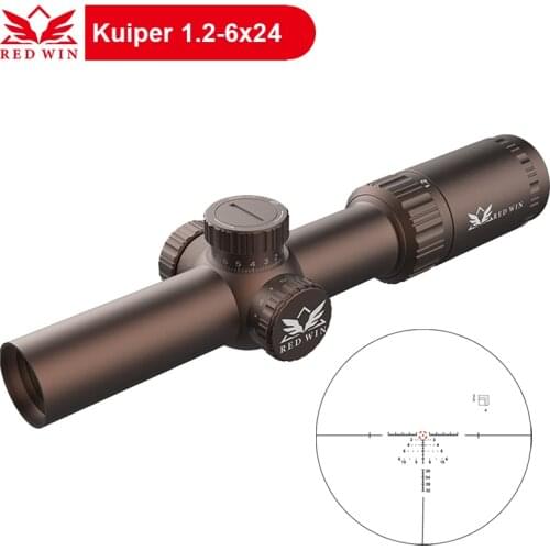 Red Win HD 1.2-6x24IR Compact Scope 1/2MOA AR15 Adjust Zero Lock Turret Rangfinding Reticle Wind Hold Hunting Rifle Scope