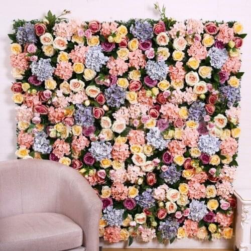 2.4M x 2.4M Luxury Flower backdrop Artifical Silk Wedding Flower Wall