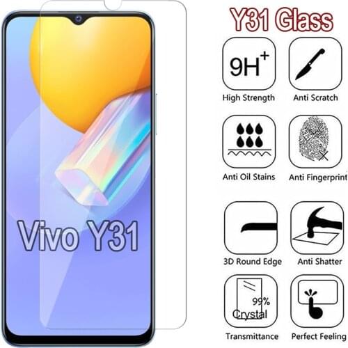 Glass For Vivo Y31 2021 Cover Phone Front Screen Scratch Proof Protective Film For Vivo Y 31 9H Explosion Proof Tempered Glass