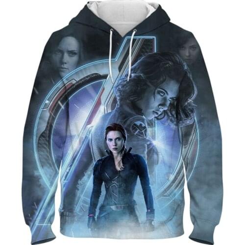 Black Widow Men hoodies Spring Autumn New Boy Girl Kids Long sleeve hoodie 3D Print Fashion Women Oversized hooded sweatshirts