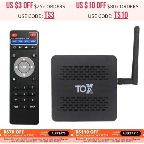TOX1 Android 9.0 TV Box Amlogic S905X3 4GB RAM 32GB ROM Media Player 2.4G 5G Wifi Bluetooth 1000M 4K Set Top Box