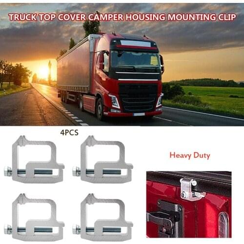 Truck Cap Clamps TL2002 Metal Material 40mm / 1.6in 4Pcs Mounting Clamps Truck