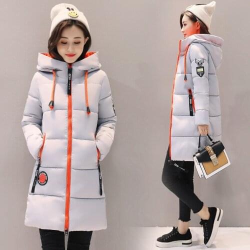 Di Polyester Zipper Slim Thick Full Zippers Direct Selling 2018 Winter New Clothes Long Hat Cotton Loose Coat Jacket