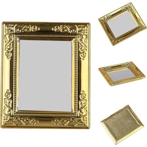 1/12 Dollhouse Frame Mirror Toy Miniature House Scenery Furniture Accessory
