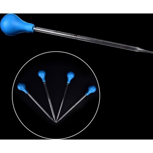 1/2/3/5/10ml Rubber Head Glass Dropper Glass Pipette Lab Dropper Pipet With Scale Line Excellent Rubber Head Glass Pipette