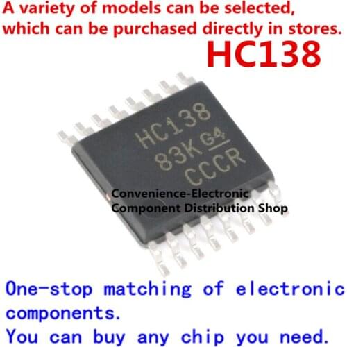 10PCS/PACK HC138 74HC138PW SN74HC138PWR SMD 74HC138PWR TSSOP-14 six-channel inverter chip on chip