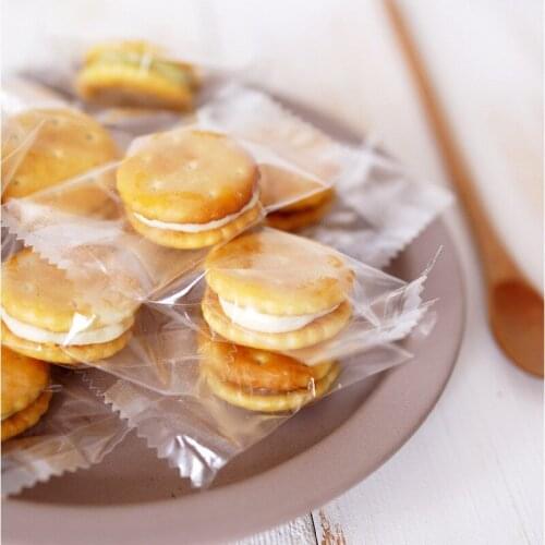 100Pcs Transparent Frosted Button Biscuits Nougat Candy Cookie Chocolate Baking Machine Sealed Food Packing Party Favors