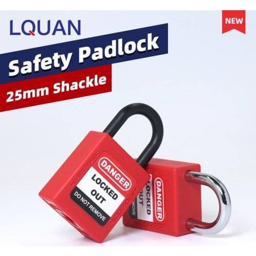 25mm ABS Short Steel Shackle Engineering Plastic Isolation Lockout Padlock Equipment LOTO Lock Same Or Different Key