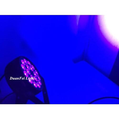4lot 18x18w rgbwa uv par led wash dmx flat aluminium indoor slim par led rgbwa uv 18w 6in1 par
