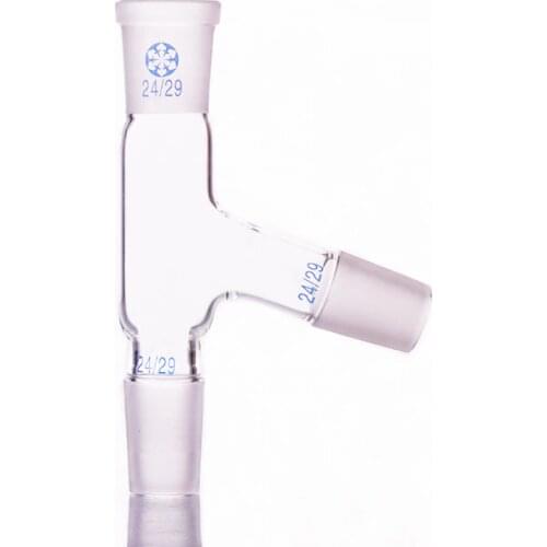 75 degree distillation head,Three way adapter,24/29, 75 bend (Borosilicate Glass 3.3), distillation head